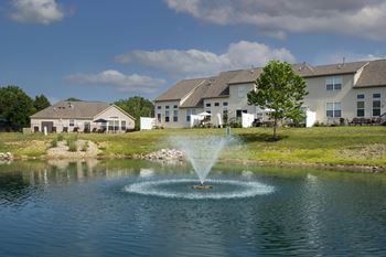 Beautiful fountain pond